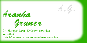 aranka gruner business card